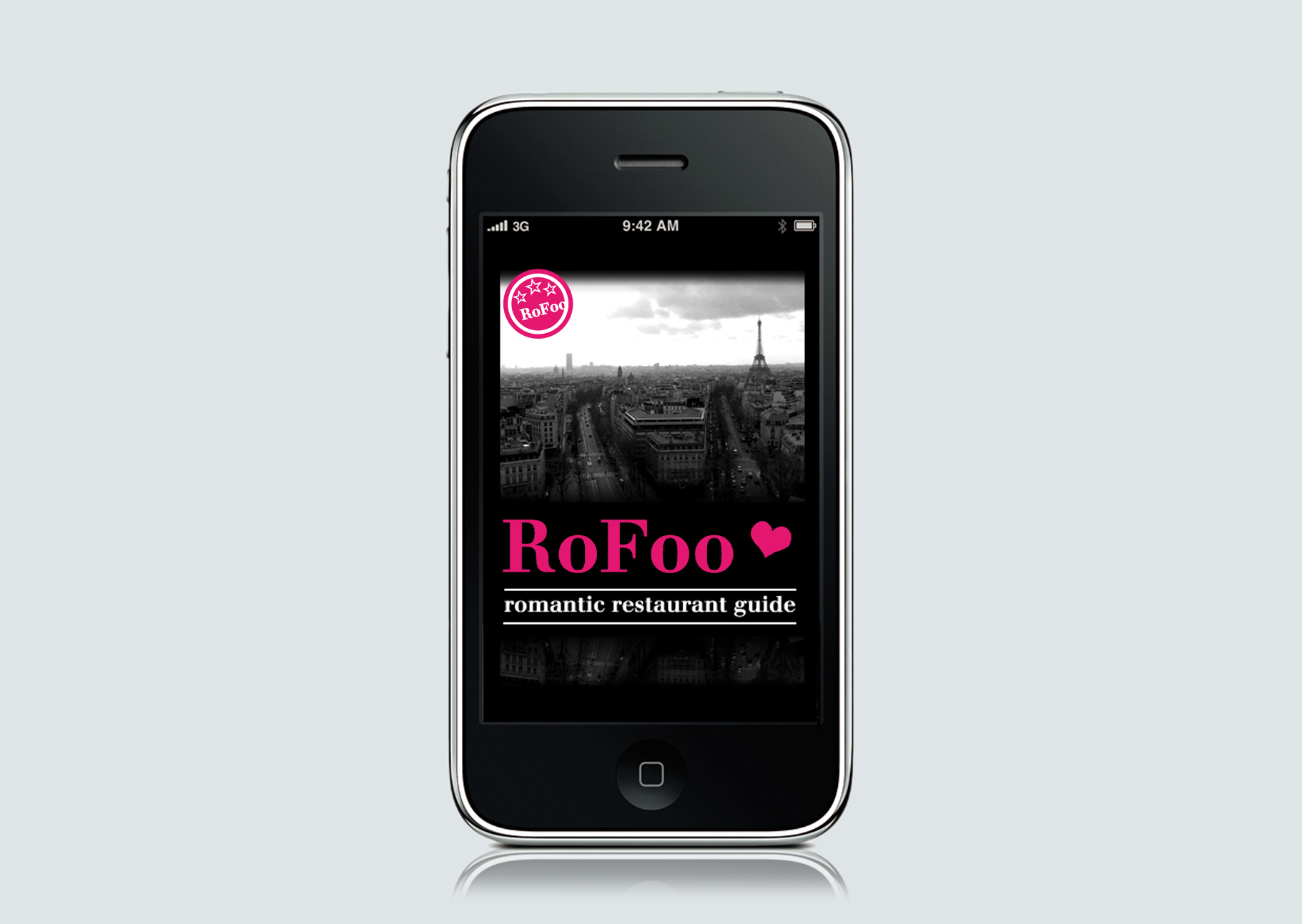 RoFoo - Romantic Food Finder App UX Mockup